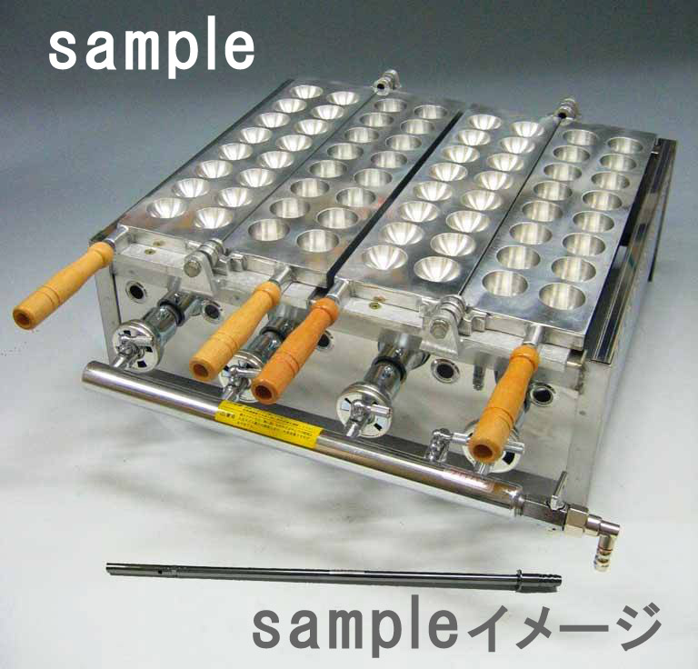 史上最も激安 大阪なにわの 鍋工房たこ焼き器 業務用 たこ焼機 ころがし式 ガス台付 18穴 銅鍋 4丁掛